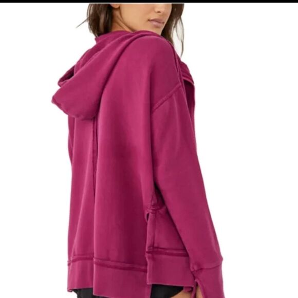 Free People Movement Only One Zip Up Hoodie Magenta Hoodie Athleisure Size XS - Picture 2 of 5